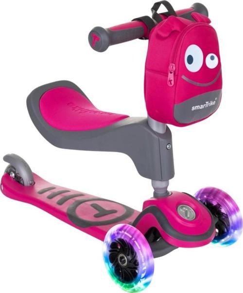 T1 3’ü 1 Arada Oturaklı ve Çantalı Çocuk Scooterı (15 Ay - 5 Yaş) - Pink