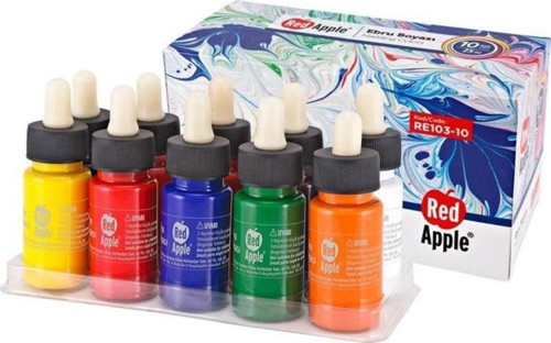 Ebru Boyası 10 Renkx25 ml Set