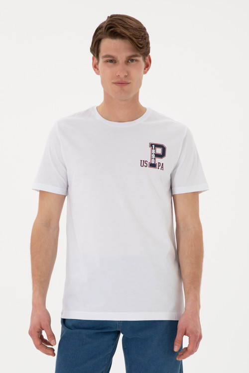 Erkek Regular Fit Bisiklet Yaka Beyaz Tişört 50306897-VR013