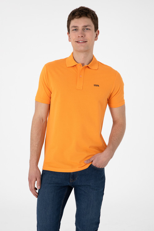Erkek Regular Fit Polo Yaka Turuncu Basic Tişört 50306007-VR051