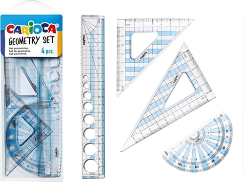 Geometrik Cetvel Seti 4 Parça 40121