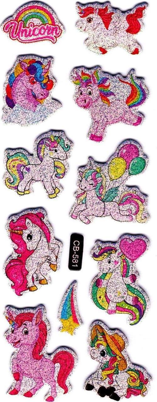 Sticker Kabartmalı Sticker Defter, Planlayıcı Etiket - (cb-581) 16x7 cm- Unicornlar