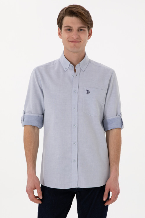 Erkek Lacivert Regular Fit Cepli Gömlek 50306340-VR033