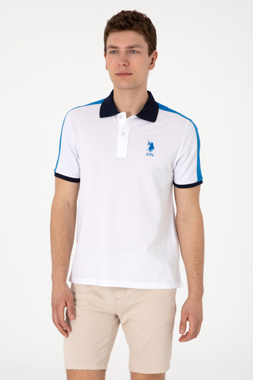 Erkek Regular Fit Polo Yaka Beyaz Tişört 50299786-VR013