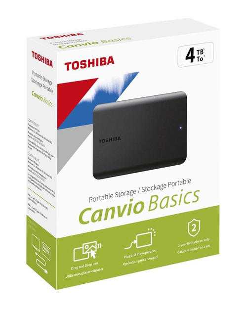 4TB Canvio Basic 2.5" Gen1 USB 3.2 Harici Harddisk (HDTB540EK3CA) (KDO)