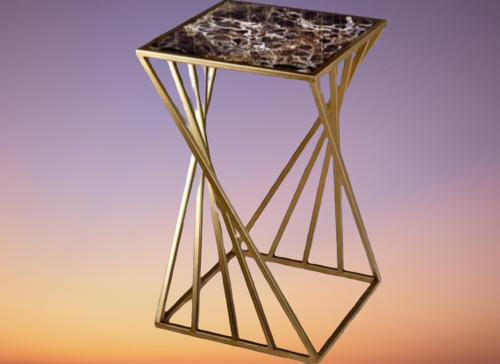 Fiskos 14092 Zlf Burgu Model Metal Gold Renk Kaplama Ayak Temper Cam El Yapım