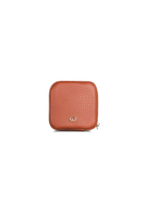 Taba Fermuarlı Deri Mini Aksesuar Çantası // XD-5279-TABA-ST