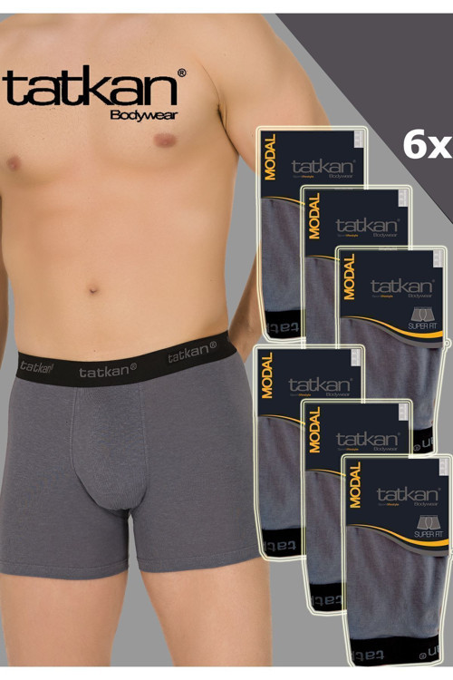 Tatkan - 6'lı - Penye Modal Erkek Boxershort