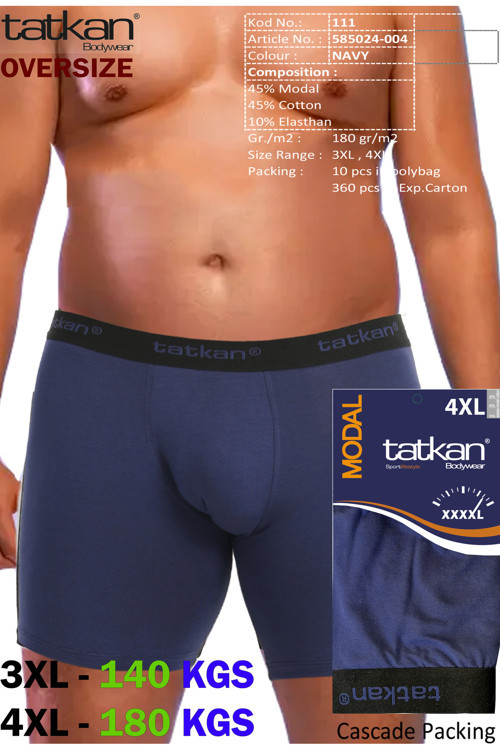 Tatkan - 4'lü - BATTAL - Penye Modal Erkek Boxershort