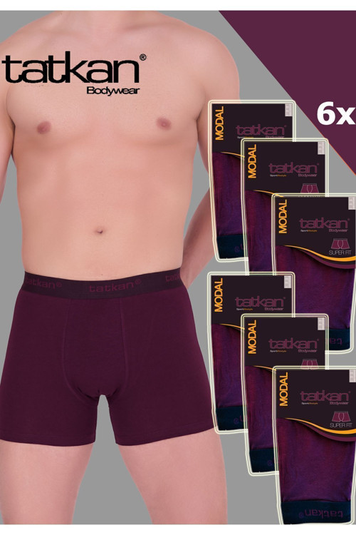 Tatkan - 6'lı - Penye Modal Erkek Boxershort
