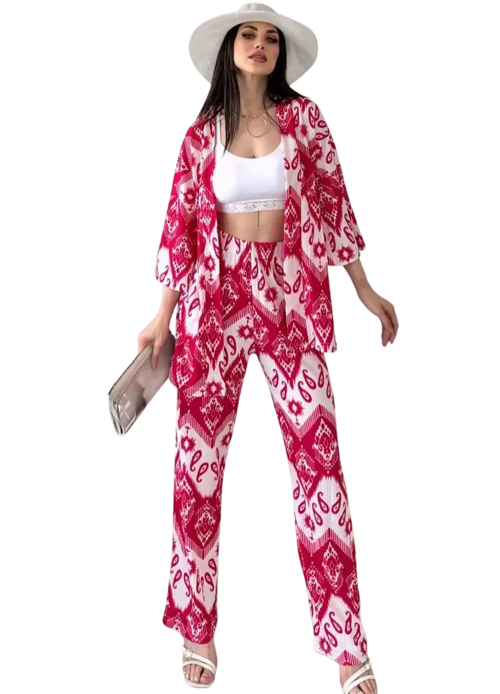 Alt Üst Takım Kimono- Desenli
