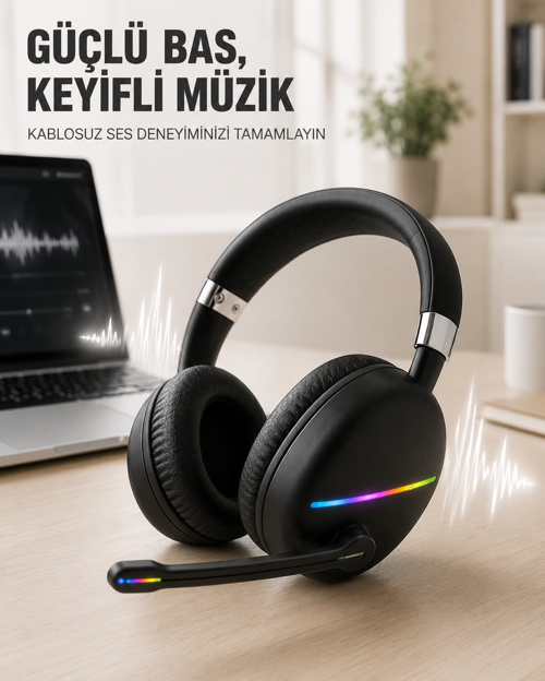 RGB SİYAH KULAKLIK MAX-17