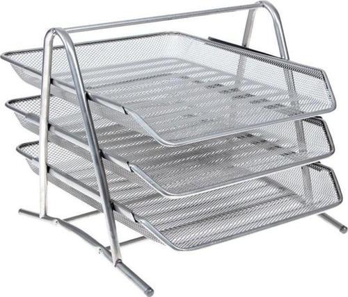 Perfore Evrak Rafı Metal 3 Katlı GRİ