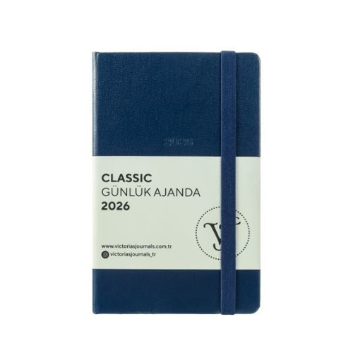 Vıctorıa'S Journals Classic - Günlük Ajanda 9 X 14 Cm. - Ivory - Mavi