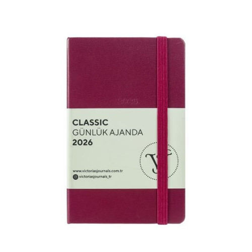 Vıctorıa'S Journals Classic - Günlük Ajanda 9 X 14 Cm. - Ivory - Kırmızı
