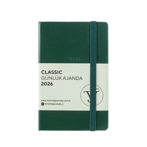 Vıctorıa'S Journals Classic - Günlük Ajanda 9 X 14 Cm. - Ivory - Yeşil