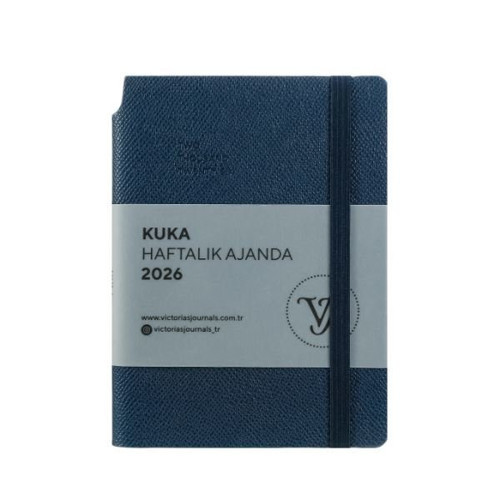 Vıctorıa'S Journals Kuka Haftalık Ajanda 9 X 14 Cm. Ivory - Mavi