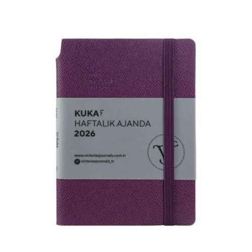 Vıctorıa'S Journals Kuka Haftalık Ajanda 9 X 14 Cm. Ivory - Mor