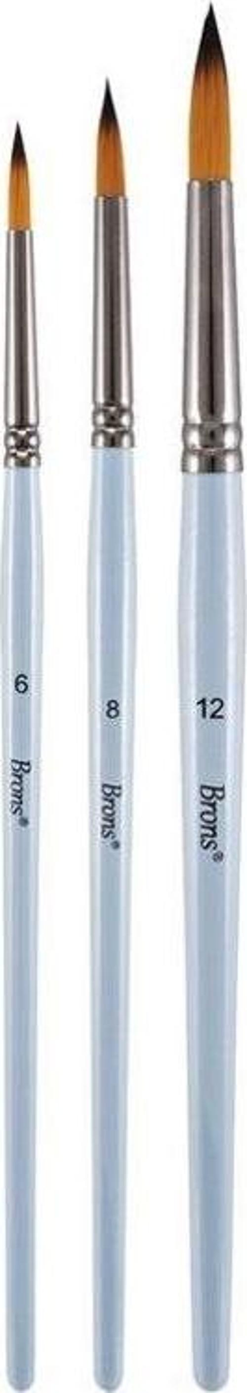 Sentetik Kıl Çok Amaçlı Fırça Seti 3'lü Set-7