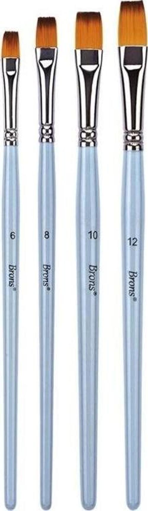 Sentetik Kıl Çok Amaçlı Fırça Seti 4'lü Set-9