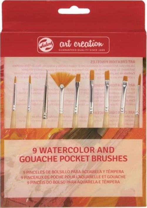 Art Creation Mini 9'lu Sentetik Uçlu Fırça Seti
