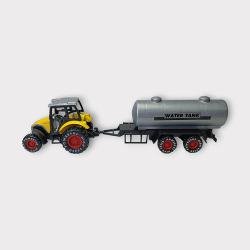 Çek Bırak Römorklu Traktör 25Cm - Sarı Su tanklı (Lisinya)