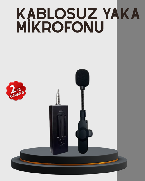 20 Metre Menzilli Kablosuz Yaka Mikrofonu Gürültü Engelleyici - Lisinya
