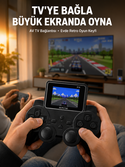 Retro Oyun Konsolu 520 Klasik Oyunlu Şarj Edilebilir El Konsolu - Lisinya