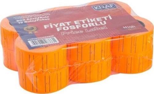 Fiyat Etiketi FOSFORLU TURUNCU 12'li Paket