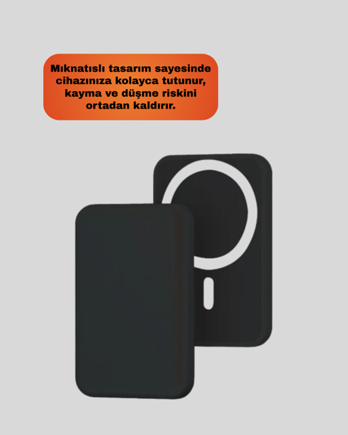 Şık Tasarımlı MagSafe Araç Telefon Tutucu Type-C Girişli - Lisinya 3
