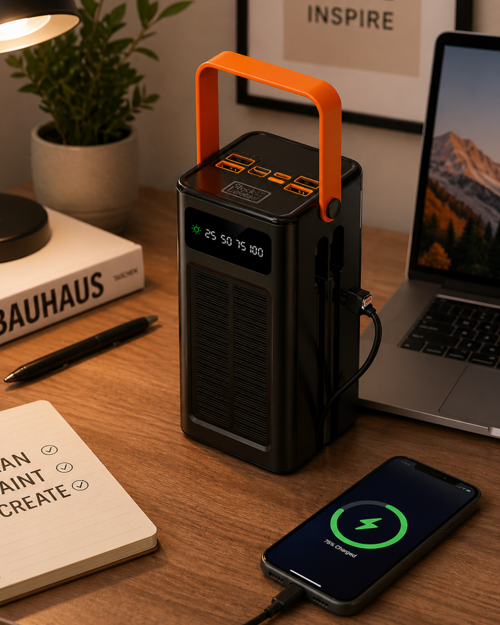 Güneş Enerjili Hızlı Şarj Powerbank Taşınabilir Yüksek Kapasiteli 80.000 - Lisinya