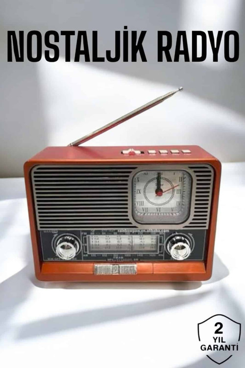 Nostaljik Görünümlü USB Girişli Bluetooth Bağlantılı Radyo - Lisinya