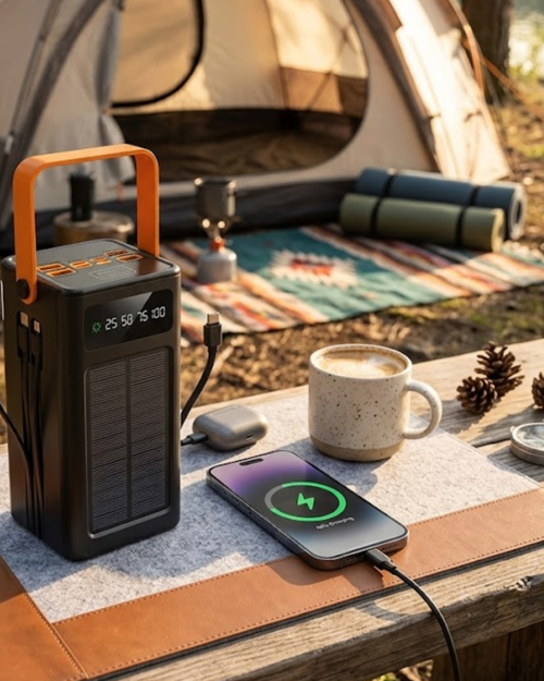 80.000 Solar Şarj Özellikli Yüksek Kapasiteli Powerbank Hızlı Şarj Destekli - Lisinya