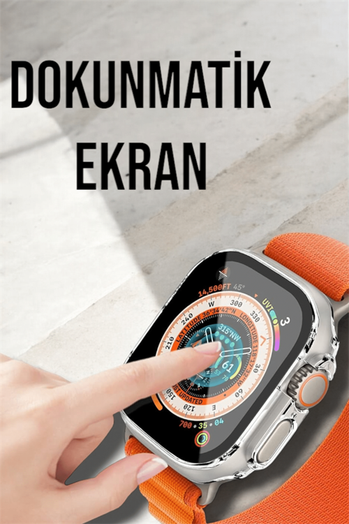 Bluetooth Bağlantılı 49MM Dokunmatik Akıllı Saat Sağlık ve Spor Takip Özellikli - Lisinya