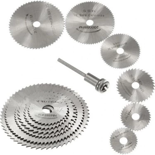Metal 6 Parça Mini Matkap Ucu Ahşap Kesme Yuvarlak Çelik Bıçak Disk Testere Seti Kiti ( Lisinya )