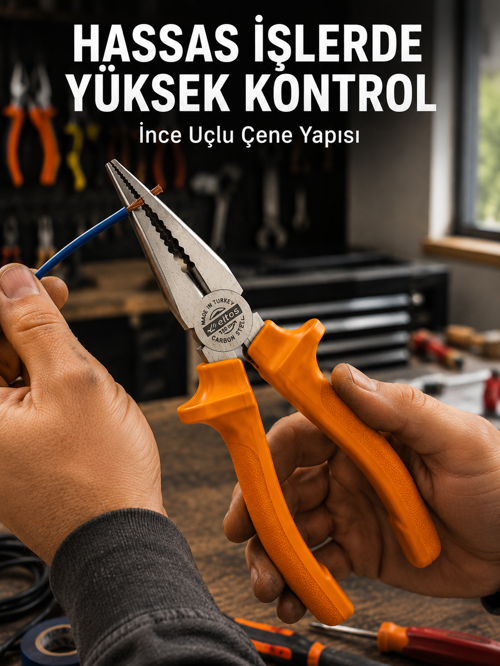 Atölye ve Günlük Kullanıma Uygun Profesyonel Çelik Pense - Lisinya
