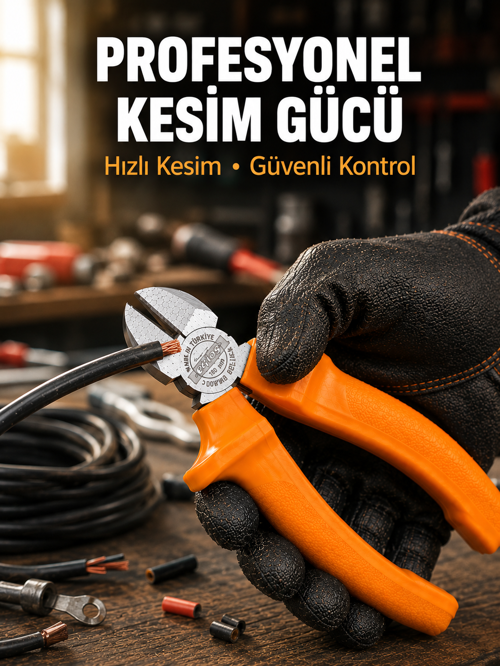 Elektrik ve Teknik Çalışmalar İçin Profesyonel Dövme Çelik Yan Keski - Lisinya