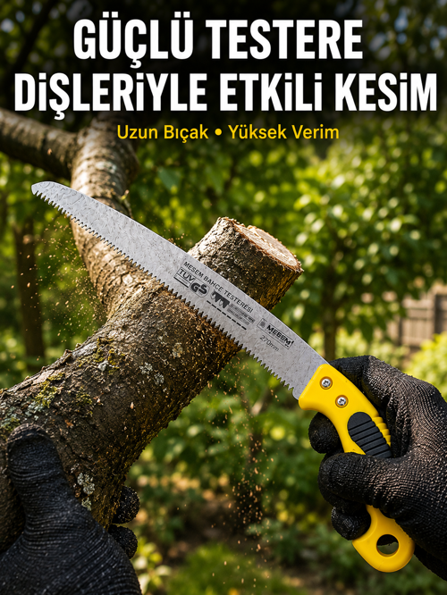 Bahçe Bıçkısı Keskin Çelik Diş Yapısıyla Pratik Kesim - Lisinya