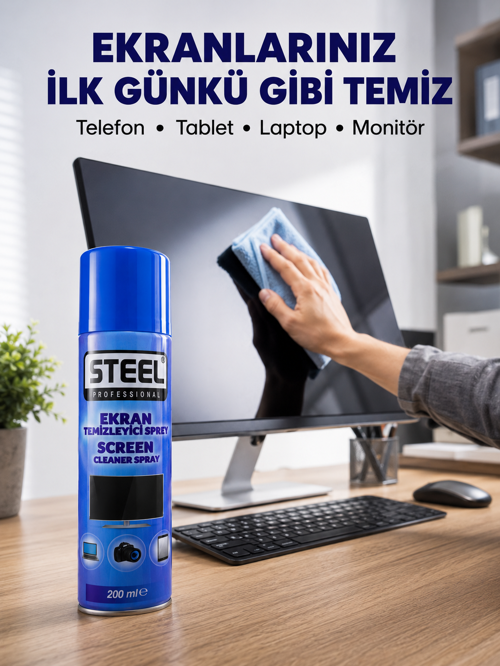 LCD, LED ve Telefon Ekranları İçin Ekran Temizleyici Sprey - Lisinya
