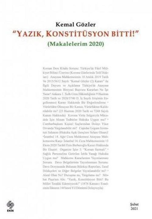 Yazık Konstitüsyon Bitti - Makalelerim 2020