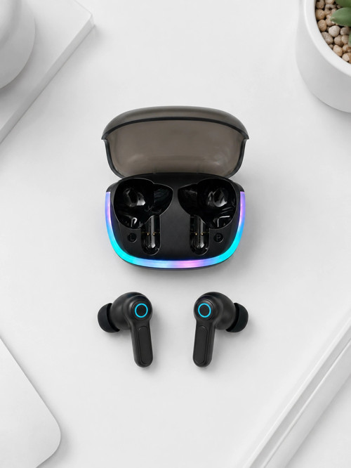 Bluetooth 5.4 TWS Kablosuz Kulaklık Quad ENC Mikrofonlu RGB Şarj Kutulu HD Ses