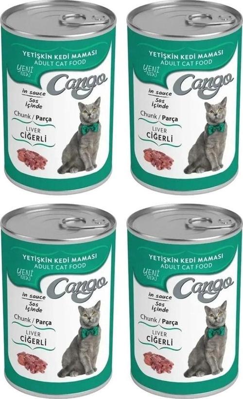 Yetişkin Konserve Kedi Maması Ciğerli 415 Gr X 4 Adet