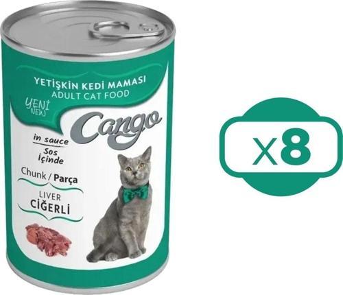 Yetişkin Konserve Kedi Maması Ciğerli 415 Gr X 8 Adet