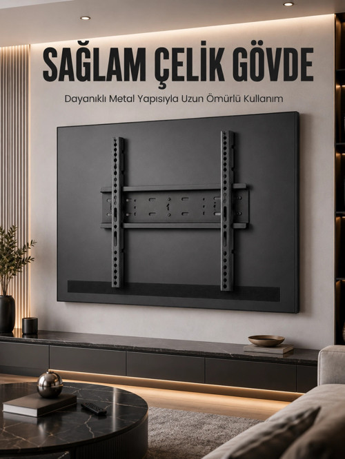 Büyük Ekran TV Duvar Askısı 50-95 İnç Dayanıklı Sabit Askı Aparatı Kolay Kurulum