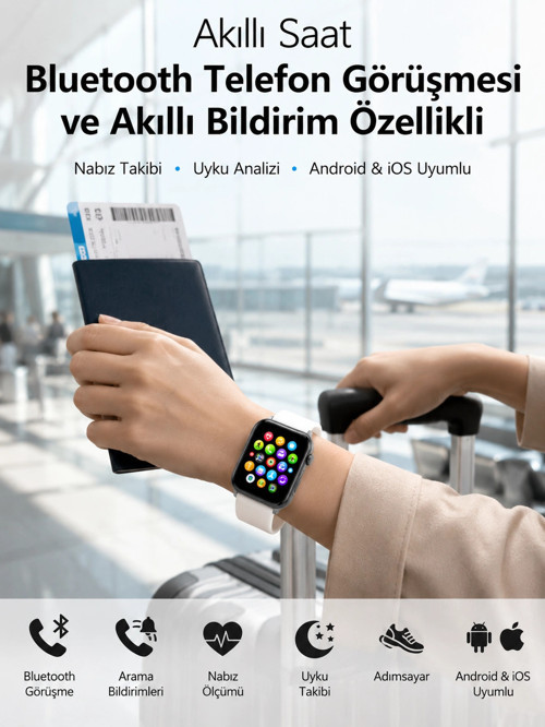 Dokunmatik Ekranı, Bluetooth Görüşme Desteği ve Akıllı Bildirim Özellikleriyle Teknolojiyi Bileğiniz