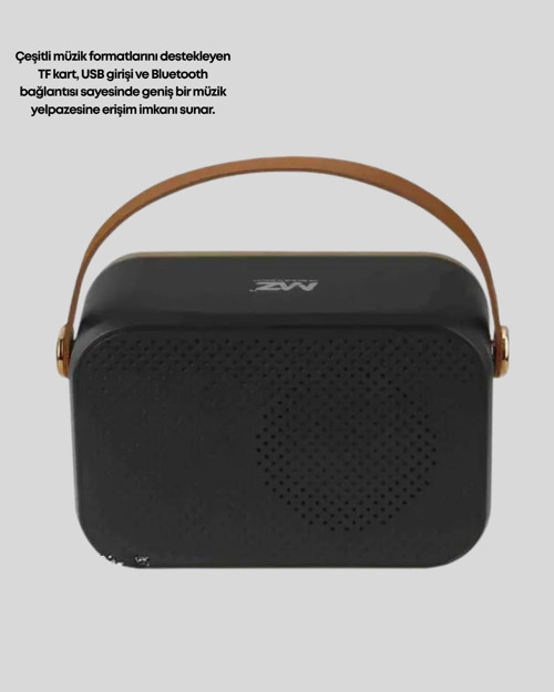 Retro Tarz Kablosuz Radyo – Bluetooth, USB ve TF Kart Girişli