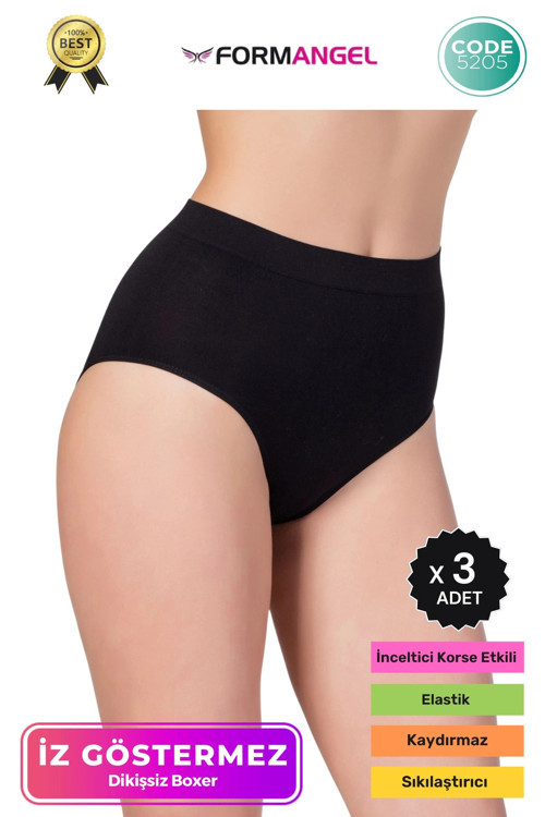 #BatoKorse Seamless Karın Toparlayıcı Sıkılaştırıcı Kadın Dikişsiz Yüksek Bel Bato Korse - 3 Adet