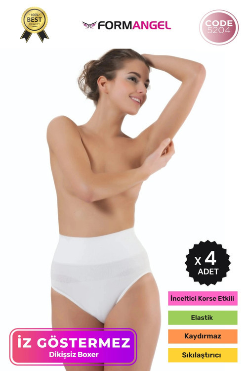 #SlipKorse Seamless Dikişsiz Karın Sıkılaştıran Şekillendirici Karın Toparlayıcı Slip Korse - 4 Adet