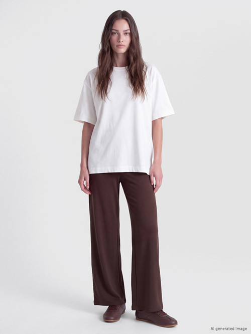 LCW Modest Kahverengi Soft Touch Kadın Eşofman Altı