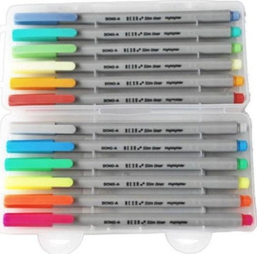 Hexa Slim Liner Fosforlu Kalem 12'li Set